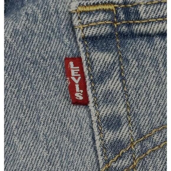 Levis Wedgie Straight Big E Jeans Womens 23 Mid-Rise Distressed Button-Fly Denim - Picture 9 of 16